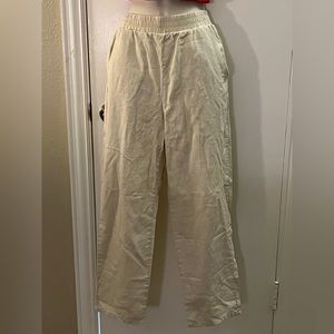 Wide leg linen pants